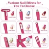 image:imageJODSONE 5D Automatic Cat Eye Magnet for NailsPink UShaped Strong Nail Art Magnet Tool with Ball Magnet Easy Multiple Cat Eye Effects for Beginners DIY at Home SalonMagnet Only No Gel IncludedM1