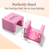 image:imageJODSONE 5D Automatic Cat Eye Magnet for NailsPink UShaped Strong Nail Art Magnet Tool with Ball Magnet Easy Multiple Cat Eye Effects for Beginners DIY at Home SalonMagnet Only No Gel IncludedM4