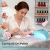 image:imageJODSONE U V LED Nail Lamp Blue Gel Polish Nail Dryer with Smart Auto Sensor 4 Timing Modes Fast Curing for Home DIYBlue