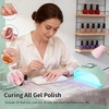 image:imageJODSONE U V LED Nail Lamp Blue Gel Polish Nail Dryer with Smart Auto Sensor 4 Timing Modes Fast Curing for Home DIYLight Green
