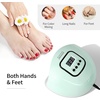 image:imageJODSONE U V LED Nail Lamp Blue Gel Polish Nail Dryer with Smart Auto Sensor 4 Timing Modes Fast Curing for Home DIYLight Green