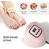image:imageJODSONE U V LED Nail Lamp Blue Gel Polish Nail Dryer with Smart Auto Sensor 4 Timing Modes Fast Curing for Home DIYPink