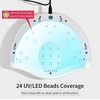 image:imageJODSONE U V LED Nail Lamp Blue Gel Polish Nail Dryer with Smart Auto Sensor 4 Timing Modes Fast Curing for Home DIYPink