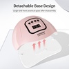 image:imageJODSONE U V LED Nail Lamp Blue Gel Polish Nail Dryer with Smart Auto Sensor 4 Timing Modes Fast Curing for Home DIYPink