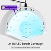 image:imageJODSONE U V LED Nail Lamp Blue Gel Polish Nail Dryer with Smart Auto Sensor 4 Timing Modes Fast Curing for Home DIYPurple