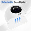 image:imageJODSONE U V LED Nail Lamp Blue Gel Polish Nail Dryer with Smart Auto Sensor 4 Timing Modes Fast Curing for Home DIYWhite