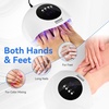 image:imageJODSONE U V LED Nail Lamp Blue Gel Polish Nail Dryer with Smart Auto Sensor 4 Timing Modes Fast Curing for Home DIYWhite
