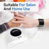 image:imageJODSONE U V LED Nail Lamp Blue Gel Polish Nail Dryer with Smart Auto Sensor 4 Timing Modes Fast Curing for Home DIYWhite