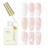 image:imageJODSONE White Nail Art Gel Liner 18ml UV Gel Polish Thin Brush  Classic White Color Nail Art Polish UVLED Cure Required BuiltIn Thin Brush for DIY Manicure At HomeLMK02