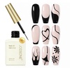 image:imageJODSONE White Nail Art Gel Liner 18ml UV Gel Polish Thin Brush  Classic White Color Nail Art Polish UVLED Cure Required BuiltIn Thin Brush for DIY Manicure At HomeLMK01