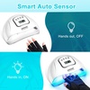 image:imageJODSONE U V LED Nail Lamp Blue Gel Polish Nail Dryer with Smart Auto Sensor 4 Timing Modes Fast Curing Suitable for Home and SalonM50003