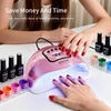 image:imageJODSONE U V LED Nail Lamp Blue Gel Polish Nail Dryer with Smart Auto Sensor 4 Timing Modes Fast Curing Suitable for Home and SalonM50004