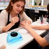 image:imageJODSONE U V LED Nail Lamp Blue Gel Polish Nail Dryer with Smart Auto Sensor 4 Timing Modes Fast Curing Suitable for Home and SalonM50005
