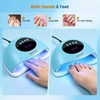 image:imageJODSONE U V LED Nail Lamp Blue Gel Polish Nail Dryer with Smart Auto Sensor 4 Timing Modes Fast Curing Suitable for Home and SalonM50005