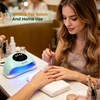 image:imageJODSONE U V LED Nail Lamp Blue Gel Polish Nail Dryer with Smart Auto Sensor 4 Timing Modes Fast Curing Suitable for Home and SalonM50006