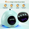 image:imageJODSONE U V LED Nail Lamp Blue Gel Polish Nail Dryer with Smart Auto Sensor 4 Timing Modes Fast Curing Suitable for Home and SalonM50006