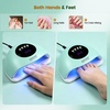 image:imageJODSONE U V LED Nail Lamp Blue Gel Polish Nail Dryer with Smart Auto Sensor 4 Timing Modes Fast Curing Suitable for Home and SalonM50006
