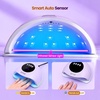image:imageJODSONE U V LED Nail Lamp Blue Gel Polish Nail Dryer with Smart Auto Sensor 4 Timing Modes Fast Curing Suitable for Home and SalonM50007