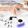 image:imageJODSONE U V LED Nail Lamp Blue Gel Polish Nail Dryer with Smart Auto Sensor 4 Timing Modes Fast Curing Suitable for Home and SalonM50008