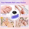image:imageJODSONE U V LED Nail Lamp Blue Gel Polish Nail Dryer with Smart Auto Sensor 4 Timing Modes Fast Curing Suitable for Home and SalonM50008