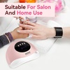image:imageJODSONE U V LED Nail Lamp Blue Gel Polish Nail Dryer with Smart Auto Sensor 4 Timing Modes Fast Curing Suitable for Home and SalonM50009