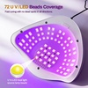 image:imageJODSONE U V LED Nail Lamp Blue Gel Polish Nail Dryer with Smart Auto Sensor 4 Timing Modes Fast Curing Suitable for Home and SalonM50010