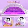 image:imageJODSONE U V LED Nail Lamp Blue Gel Polish Nail Dryer with Smart Auto Sensor 4 Timing Modes Fast Curing Suitable for Home and SalonM50010