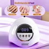 image:imageJODSONE U V LED Nail Lamp Blue Gel Polish Nail Dryer with Smart Auto Sensor 4 Timing Modes Fast Curing Suitable for Home and SalonM50010