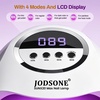 image:imageJODSONE U V LED Nail Lamp Blue Gel Polish Nail Dryer with Smart Auto Sensor 4 Timing Modes Fast Curing Suitable for Home and SalonM50010