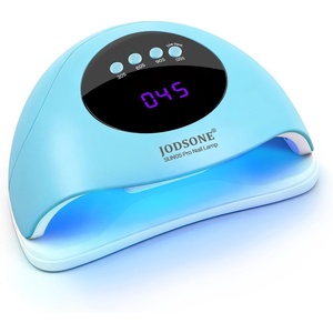 image:imageJODSONE U V LED Nail Lamp Blue Gel Polish Nail Dryer with Smart Auto Sensor 4 Timing Modes Fast Curing Suitable for Home and SalonM50005