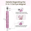 image:imageJODSONE Cat Eye Magnet Set for Nails3in1 Cylinder Cat Eye Magnet with Ball Magnets Magnetic Nail Art Pen French amp Black Hole Metal Nail Art Guides for Cat Eye Gel PolishRhinestone