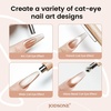 image:imageJODSONE Cat Eye Magnet Set for Nails3in1 Cylinder Cat Eye Magnet with Ball Magnets Magnetic Nail Art Pen French amp Black Hole Metal Nail Art Guides for Cat Eye Gel PolishBrown