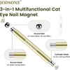 image:imageJODSONE Cat Eye Magnet Set for Nails3in1 Cylinder Cat Eye Magnet with Ball Magnets Magnetic Nail Art Pen French amp Black Hole Metal Nail Art Guides for Cat Eye Gel PolishMetal