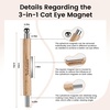image:imageJODSONE Cat Eye Magnet Set for Nails3in1 Cylinder Cat Eye Magnet with Ball Magnets Magnetic Nail Art Pen French amp Black Hole Metal Nail Art Guides for Cat Eye Gel PolishBrown