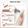 image:imageJODSONE Cat Eye Magnet Set for Nails3in1 Cylinder Cat Eye Magnet with Ball Magnets Magnetic Nail Art Pen French amp Black Hole Metal Nail Art Guides for Cat Eye Gel PolishBrown