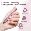 image:imageJODSONE Cat Eye Magnet Set for Nails3in1 Cylinder Cat Eye Magnet with Ball Magnets Magnetic Nail Art Pen French amp Black Hole Metal Nail Art Guides for Cat Eye Gel PolishRoseGold