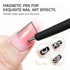 image:imageJODSONE Cat Eye Magnet Set for Nails3in1 Cylinder Cat Eye Magnet with Ball Magnets Magnetic Nail Art Pen French amp Black Hole Metal Nail Art Guides for Cat Eye Gel PolishGold