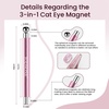 image:imageJODSONE Cat Eye Magnet Set for Nails3in1 Cylinder Cat Eye Magnet with Ball Magnets Magnetic Nail Art Pen French amp Black Hole Metal Nail Art Guides for Cat Eye Gel PolishRoseGold