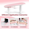 image:imageJODSONE UShaped Black Manicure Arm Rest for Nails Tech with Rotating 360BuiltIn Phone Holder and Adjustable Nail Arm Rest Detachable Manicure Hand Rest for Salon Design Includes Black Nail MatPinkWithout Mat