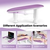 image:imageJODSONE UShaped Black Manicure Arm Rest for Nails Tech with Rotating 360BuiltIn Phone Holder and Adjustable Nail Arm Rest Detachable Manicure Hand Rest for Salon Design Includes Black Nail MatPurpleWithout Mat