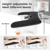 image:imageJODSONE UShaped Black Manicure Arm Rest for Nails Tech with Rotating 360BuiltIn Phone Holder and Adjustable Nail Arm Rest Detachable Manicure Hand Rest for Salon Design Includes Black Nail MatBlackWithout Mat