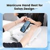 image:imageJODSONE UShaped Black Manicure Arm Rest for Nails Tech with Rotating 360BuiltIn Phone Holder and Adjustable Nail Arm Rest Detachable Manicure Hand Rest for Salon Design Includes Black Nail MatWhiteWithout Mat