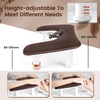 image:imageJODSONE UShaped Black Manicure Arm Rest for Nails Tech with Rotating 360BuiltIn Phone Holder and Adjustable Nail Arm Rest Detachable Manicure Hand Rest for Salon Design Includes Black Nail MatBrownWithout Mat