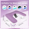 image:imageJODSONE UShaped Black Manicure Arm Rest for Nails Tech with Rotating 360BuiltIn Phone Holder and Adjustable Nail Arm Rest Detachable Manicure Hand Rest for Salon Design Includes Black Nail MatPurpleWithout Mat
