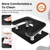 image:imageJODSONE UShaped Black Manicure Arm Rest for Nails Tech with Rotating 360BuiltIn Phone Holder and Adjustable Nail Arm Rest Detachable Manicure Hand Rest for Salon Design Includes Black Nail MatBlackWith Mat
