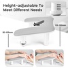 image:imageJODSONE UShaped Black Manicure Arm Rest for Nails Tech with Rotating 360BuiltIn Phone Holder and Adjustable Nail Arm Rest Detachable Manicure Hand Rest for Salon Design Includes Black Nail MatGrayWithout Mat