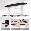 image:imageJODSONE UShaped Black Manicure Arm Rest for Nails Tech with Rotating 360BuiltIn Phone Holder and Adjustable Nail Arm Rest Detachable Manicure Hand Rest for Salon Design Includes Black Nail MatBlackWithout Mat