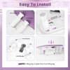 image:imageJODSONE UShaped Black Manicure Arm Rest for Nails Tech with Rotating 360BuiltIn Phone Holder and Adjustable Nail Arm Rest Detachable Manicure Hand Rest for Salon Design Includes Black Nail MatPurpleWithout Mat
