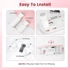 image:imageJODSONE UShaped Black Manicure Arm Rest for Nails Tech with Rotating 360BuiltIn Phone Holder and Adjustable Nail Arm Rest Detachable Manicure Hand Rest for Salon Design Includes Black Nail MatPinkWithout Mat