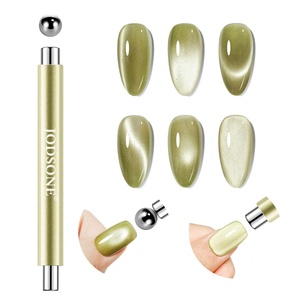 image:imageJODSONE Cat Eye Magnet Set for Nails3in1 Cylinder Cat Eye Magnet with Ball Magnets Magnetic Nail Art Pen French amp Black Hole Metal Nail Art Guides for Cat Eye Gel PolishMetal